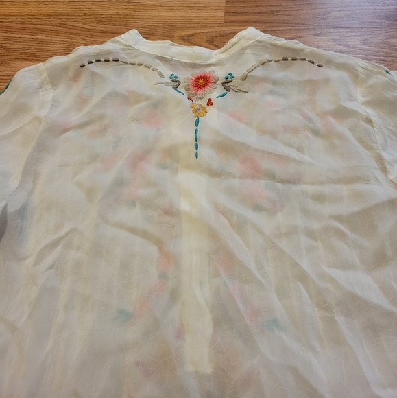 JOHNNY WAS Embroided Tunic Blouse Size S - Picture 12 of 16